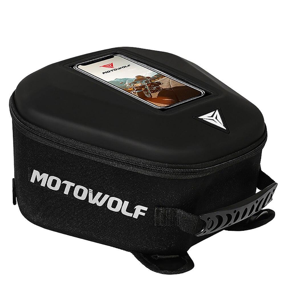 MOTOWOLF Top Case Caja de moto de 50 litros Aluminio MOTOWOLF Blakc