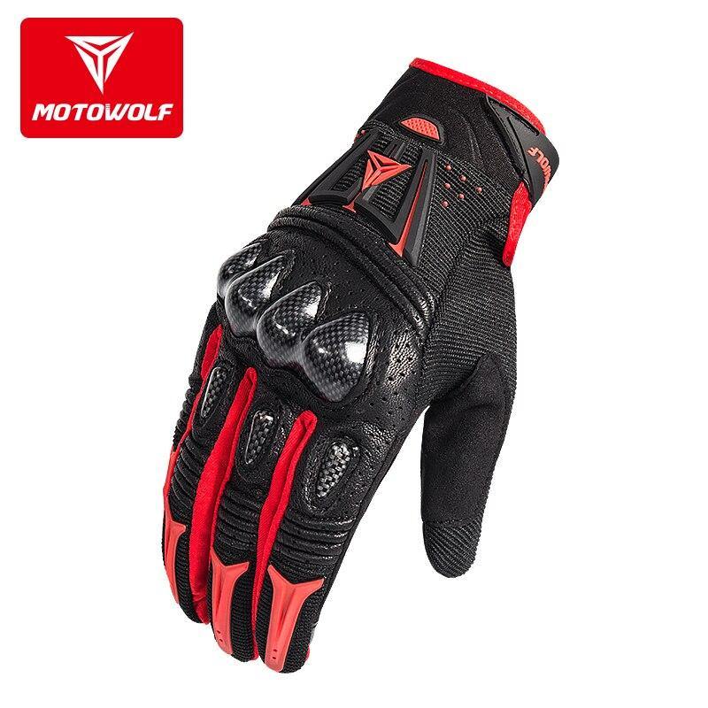 Carbon fiber knuckle motorcycle hot sale gloves